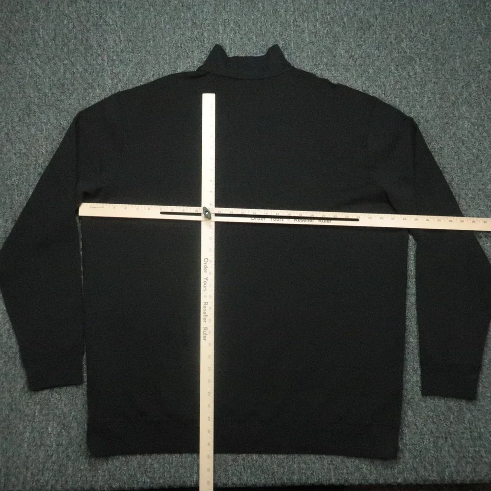 Polo Ralph Lauren Sweater‎ Men XXL Tall Black Double Jersey Quarter Zip 2XLT NWT